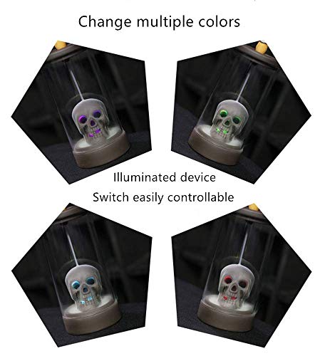 Gracesdawn Creative Windproof Led Lampshade Skull Head Purple Clay Backflow Incense Burner, Aromatherapy Decoration Home Decoration, With Backflow Incense Cone #TOP2