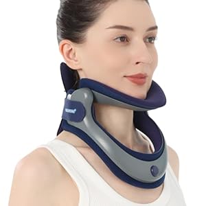 Velpeau Neck Brace for Neck Pain and Support, Soft Cotton Pads, Cervical Collar Restricting Cervical Motion, Relieves Discomfort and Spine Pressure (Neck circumference 11.5-16.5″, Foam Pads Version)