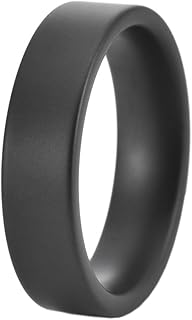 Men's Women's Matte Glossy Black Ceramic Wedding Promise Band Ring Classic Couple Jewelry