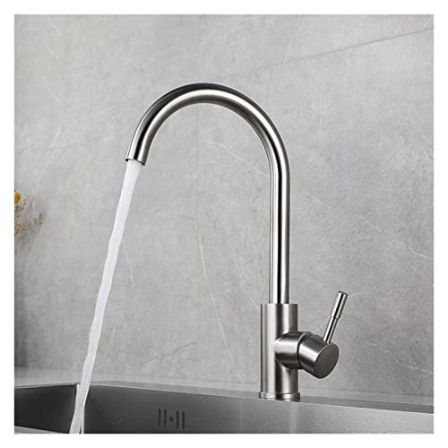 Robinet de cuisine en nickel brossé mitigeur en laiton durable - 3