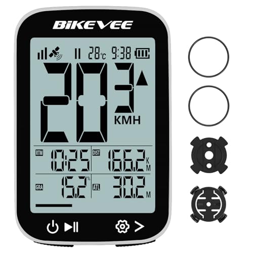 Bikevee Bike Speedometer GPS Wireless Cycling Computer – Auto Start/Stop,