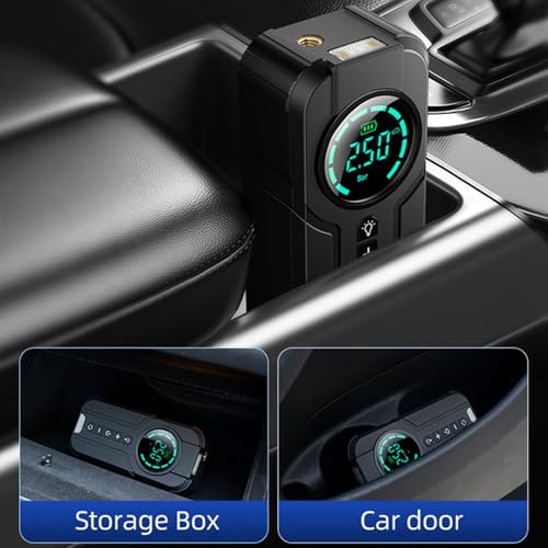 Image of Tire Inflator Portable Air Pump for Car,Tire Compressor Portable for Car 180 PSI, Electric Air Inflatable Pump 12V with Tire Pressure Gauge,Auto Electric Air Compressor for Car,Bicycle,Balls