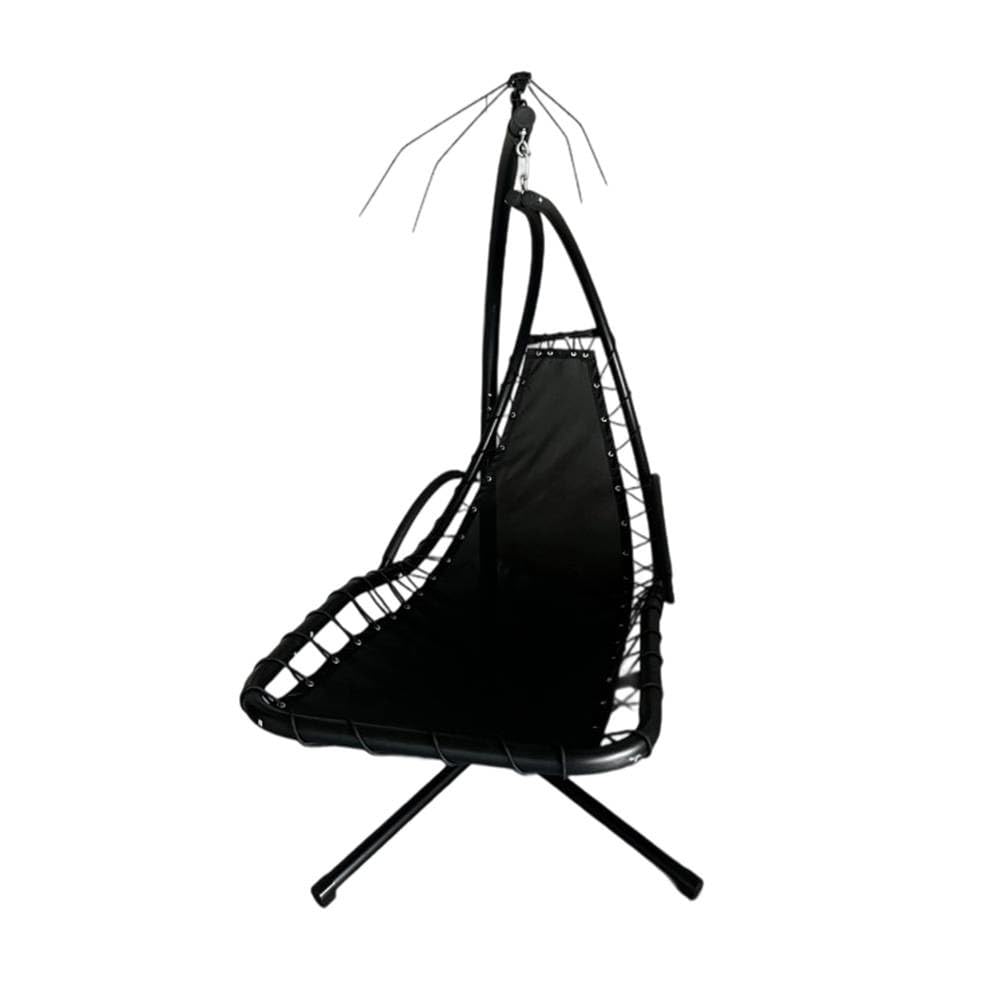 Textileno negro de repuesto para asiento de silla columpio colgante, 64 x 197 x 23 cm, tela con cuerda