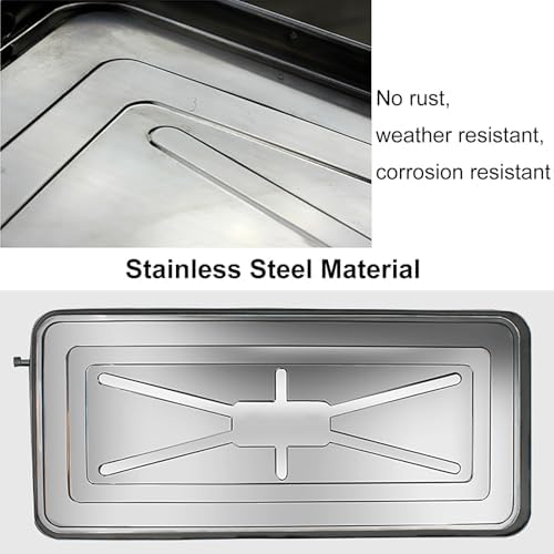 Large Metal Drip Tray for Air Conditioner Outdoor Unit - Heavy-Duty Water Drain Pan with Drain Pipe & Installation Kit, Prevents Water Damage & Extends AC Life