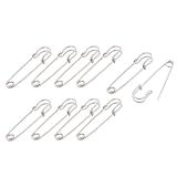 sourcing map Nähen Quilting Handwerk Edelstahl Sicherheitsstifte Silber 5cm Länge 10 Stück de