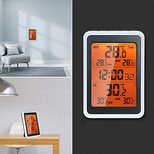 yeacher Termômetro Interno Externo Sem Fio Monitor Digital De Temperatura Ambiente Até 328 Pés De Di