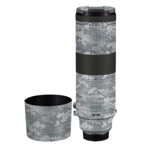 Autocollant objectif Canon RF 200-800mm film vinyle de protection Mamba gris blanc