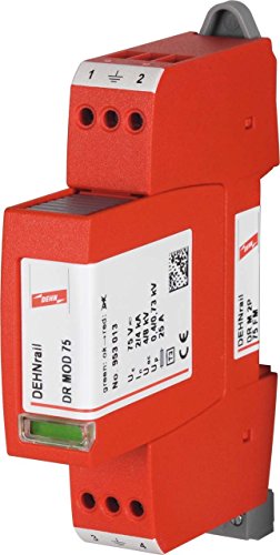 Déchargeur surtension dr-m-2p-75-fm Dehn module de protection rail DIN parafoudre 2P.
