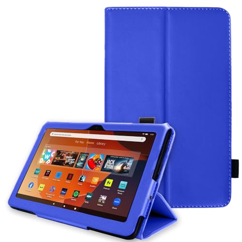 TECHGEAR Funda inteligente diseñada para todos los nuevos Amazon Fire HD de 10 pulgadas / HD 10 pulgadas (2023/13ª generación), funda delgada de piel sintética con soporte inteligente con correa de