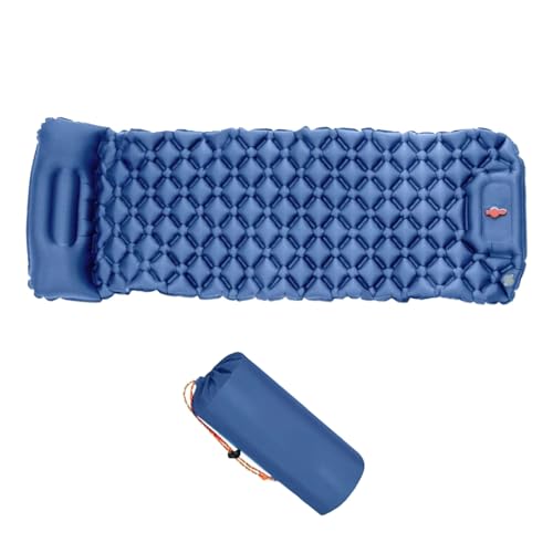 Matelas de camping gonflable avec coussin ergonomique ultra léger