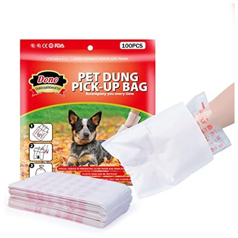 Pet Soft Poop Bags Flushable, Double Layers Dog Waste Bags, Unscented Dog Poo Bags, Unscented Leak-proof Dog Walking Poop Bags, Thick Dog Bags 100pcs Cover