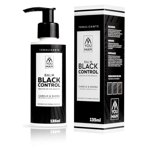 Tonalizante Black Control Escurecedor Reduz Fios Brancos Cabelo e Barba You Man 135ml