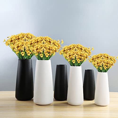 Stylifing 20 Pcs Artificial Outdoor Flowers Uv Resistant Fake Flowers No Fade Faux Plastic Greenery Shrubs Garden Porch Window Box Decor #TOP3