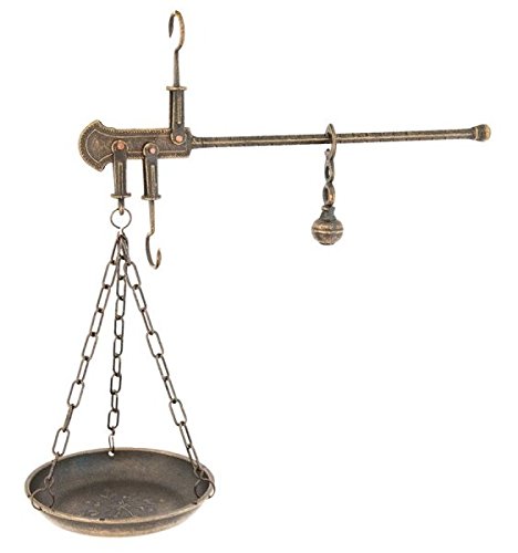 OGGETTI DECORATIVI - STADERA DEL PESCIVENDOLO IN OTTONE BRUNITO