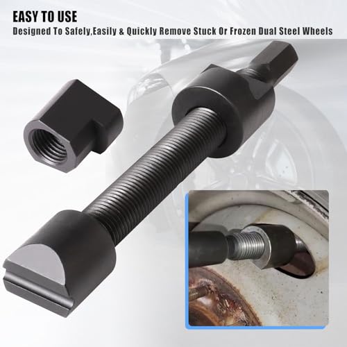 Image of Dual Wheel Separator Tool Kit, One-Piece Pusher Wheel Hub Removal Tool, Fits Most Truck, Bus, Van or Trailer That Has Dual Steel Wheels