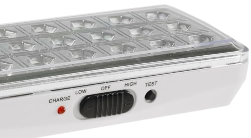 ChiliTec Notleuchte mit Akku Notbeleuchtung Akkubetrieb Licht für bis zu 5 Stunden CTNL-60 230V 60 SMD Led 230V Automatisches einschalten bei Stromausfall Notbeleuchtung mit Schalter Weiß