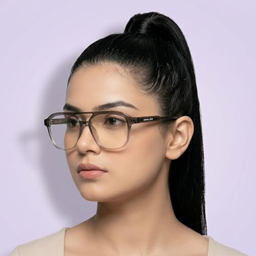 Image of ROYAL SON Blue Cut Computer Glasses | Anti Glare & Blocks Harmful Rays | UV Protected | Full Rim | Square | Men & Women | Small | SF-RS9090