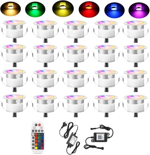 Spots LED encastrables WiFi haut de gamme en acier inoxydable pour terrasse