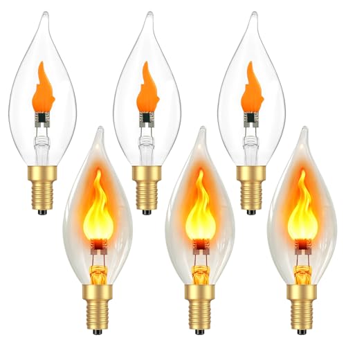 Vicstone Flame Light Bulbs E12 Candelabra Realistic Flickering LED Fire Light Bulb Flicker Bulb for Lantern Lamp Chandelier Halloween Christmas Holiday Indoor Outdoor Porch Patio Decorations6