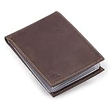 Carteira Luxo Couro Legítimo Rg/cnh/cédulas/cartões/moedas (Marrom Escuro)