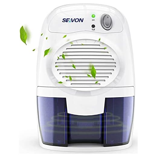 SEAVON Electric Upgraded Dehumidifier for Home, 2000 Cubic Feet (195 sq ft) Portable and Compact 500ml (16 oz) Capacity Quiet Small Dehumidifiers for Basements, Bedroom, Bathroom, RV, Closet, Auto Shut Off