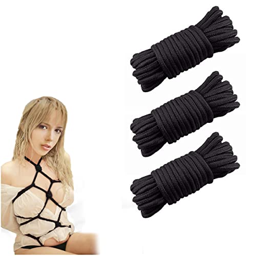 Sex Bondage Soft Rope Cord 3Pcs 10M 33 Feet Cotton Rope Craft Rope Thick Cotton Cord Adult Games Restraints… #TOP1