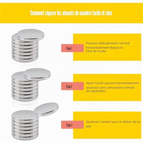 Aimants en Néodyme Petits Aimants Ronds 15x2mm Forte Adhérence FPMYB