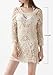 Jeasona Women’s Bathing Suit Cover Up Crochet Lace Bikini Swimsuit Dress (Beige, M)