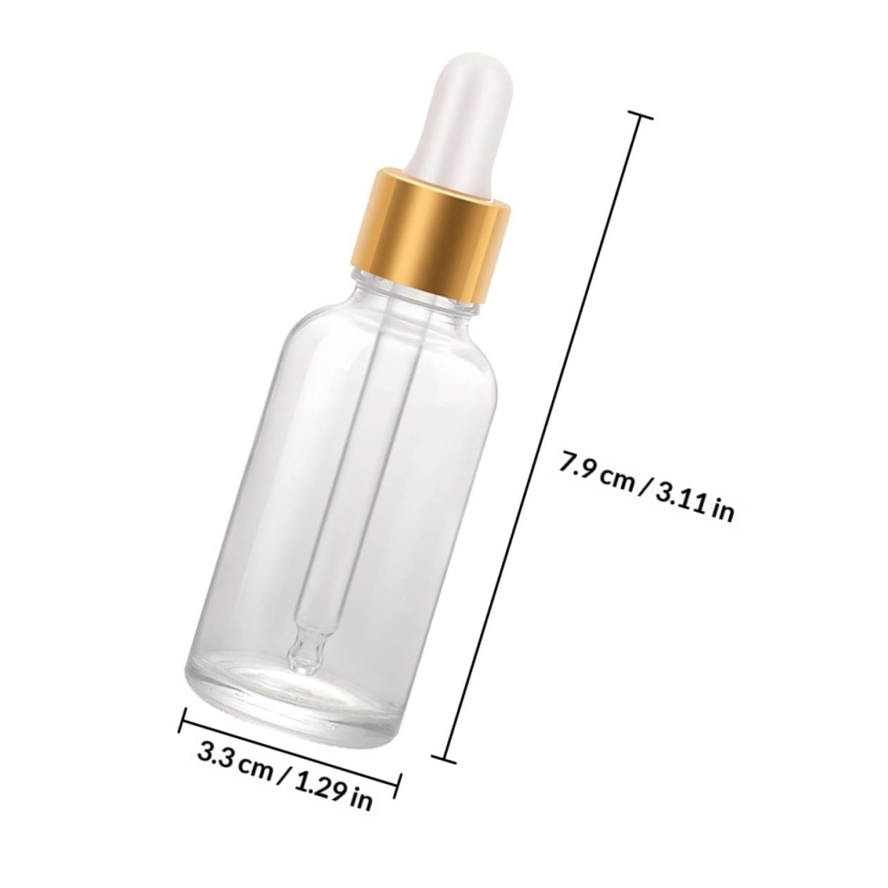 24 Stück 30-ml Transparente Glas Tropfflaschen mit Pipette | 6 Edelstahl Trichter, Nachfüllbar und Auslaufsichere Kappe, für Flüssigkeiten und Parfüms