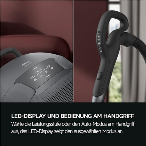 AEG Animal 8000 Staubsauger mit Beutel, Testsieger der Stiftung Warentest, hohe Saugleistung, Auto-Modus, 48% Recyclingkunststoff, Tierhaardüse, HEPA-Filtration, 12m, LED-Licht, AB81A2DG