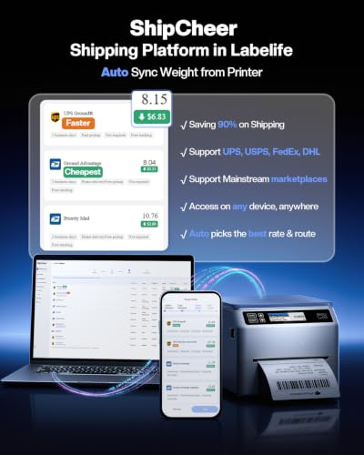 Phomemo Bluetooth Shipping Label Printer 4x6 with Scale - image 3