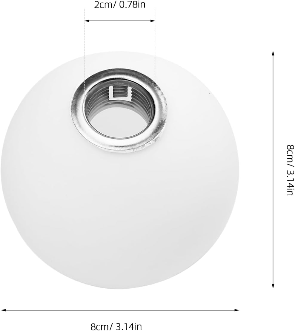 TEHAUX Frosted Glass Lampshade Replacement Globe G9 Retro Round Lamp Cover for Ceiling Wall and Table Lights 3.14 Inch Diameter Vintage Style Light Fixture Accessory