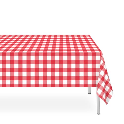 El Mejor Listado de Mantel rojo , tabla con los diez mejores. 43 LIKAJON Pack de 2 Manteles a Cuadros Rojo y Blanco, Manteles de Plástico Rojos Desechables para Fiestas, 137 x 274 cm Mantel Impermeable Rojo de Gingham para Cumpleaños, Fiesta,...