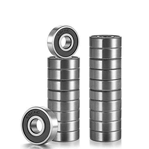 image for ZXQC 40-Pack Ball Bearing - 608 2RS Double Rubber Sealed Miniature Dee