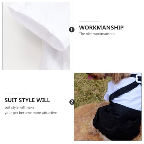 Disfraz Formal para Perro XL con Moño y Tirantes miniatura 7