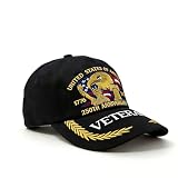 Grewgty 250th Anniversary USA Hat, Adjustable American 250 Merchandise Veteran Tribute Retro Embroidered Baseball Cap (Black)