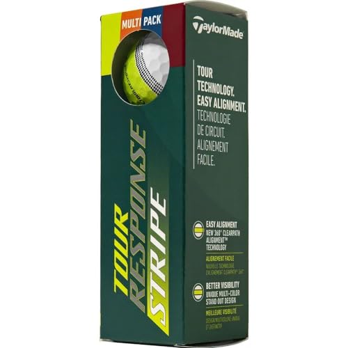 TaylorMade Tour Response Stripe Golf Balls (Multi Pack, 3pk) 1