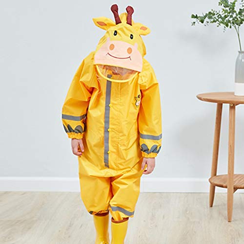 LEIPUPA Casaco de Chuva Conjunto Cartoon com Capuz para Chuva de Primavera E Verão Impermeável - S a