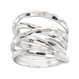 Silpada 'Wrapped Up' Overlapping Textured Band Ring in Sterling Silver, Size 10, Size 10