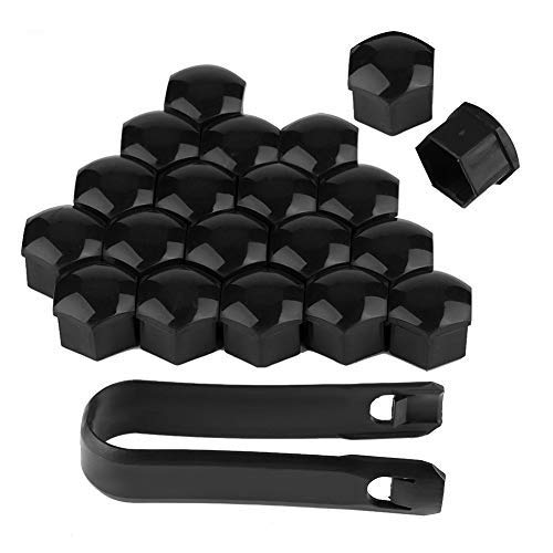 Image of 20pcs 19mm Car Wheel Nut,Nylon PA66 Car Wheel Nut Auto Hub Screw Cover Bolt Rims Exterior (Black)