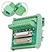 DB25 Male to Female DIN Rail Mount Terminal Block Adapter, 25-Pin D-Sub Board with Screw Terminals for Industrial Electrical Wiring