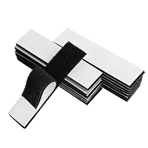 15 Pcs Velcro Tape Self Adhesive,Tape Sticky Back Strips Fabric Heavy Duty Double Sided Hook and Loop Strip Self-Adhesive Strong Backed Straps,for Mounting Hanging or Organizing Items Sofa(Black)