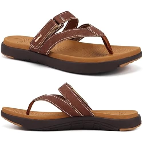 COFACE Womens Orthopedic Flip Flops Arch Support Yoga Walking Thong Sandals