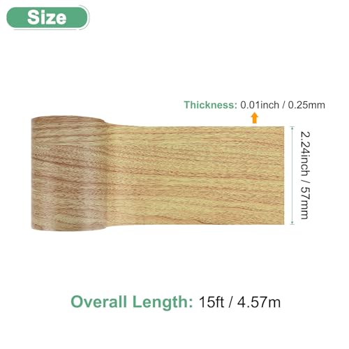 Image of M METERXITY 1-Roll Wood Grain Repair Tape, 2.24in x 15ft Textured Realistic Self-Adhesive Wood Floor Tape Contact Paper for Furniture /Floors /Home [Brown Pine]