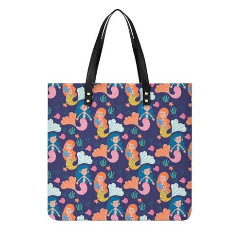 Sac shopper sirène 39x39 cm : voyagez léger sans oublier vos essentiels