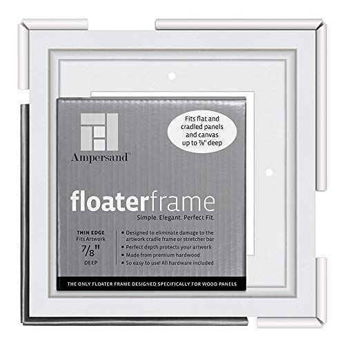 Ampersand Floaterframe | 6x6 | 7/8" Depth | Bold | White | Solid Wood