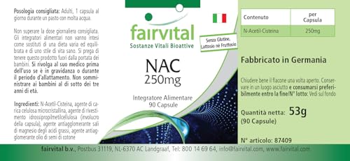 N-Acetylcystein Fairvital 250mg – 90 Kapseln – Aminosäure
