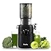 Fretta Extractor de Zumos y Verduras, Apertura de 108MM y Capacidad de 1L, Licuadora Prensado en Frio para Verduras Frutas Enteras, 200W Slow Juicer Machine, Fácil Montaje y Limpieza,Sin BPA(Negro,1L)