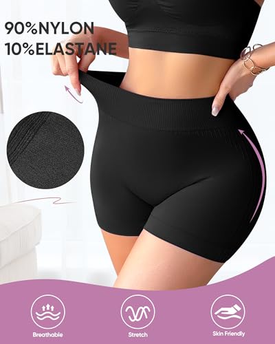 Womens Boy Shorts Underwear Tummy Control Boxer Briefs Biker Gym Panties Body Shaper Ladies Stretch 3 Pack2
