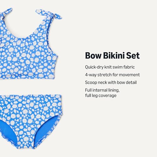 Image of Amazon Essentials Girls' Bow Detail Two-Piece Bikini Swimsuit